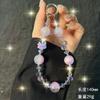 High-end Round Crystal Flower Cluster Phone Strap Wrist Chain Water Drop Phone Chain Keychain Pendant Wholesale