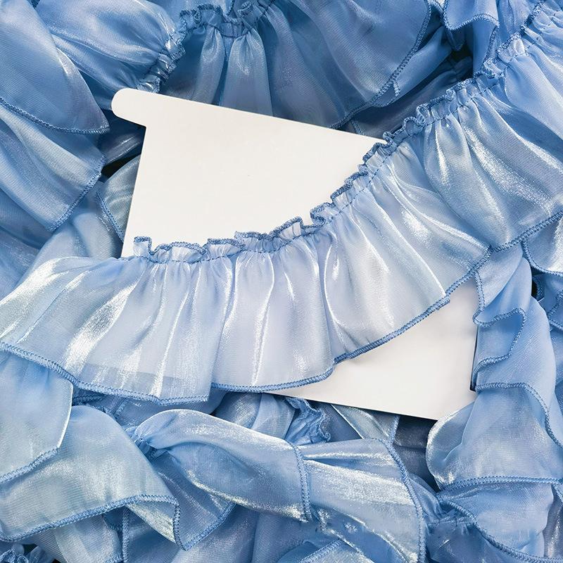 5M Satin Pleated Ribbon Trim Lace Fabric Ruffle Cuffs Cake Skirt Decorative Collar Tulle Frill Ribbon Dress Clothing Diy Crafts