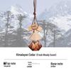 Triangle Wood Lid Car Air Freshener Pendant with Crystal Bead Tassel - Essential Oil Aromatherapy Odor Eliminator.