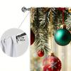 2pcs Beautiful Christmas Lights Printed Curtain for Home Decor - Rod Pocket Window Treatment for Bedroom, Office, Kitchen
