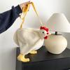 1x Vivid Cute Cartoon Chicken Plush Handbag Crossbody Bag 41*27*21cm
