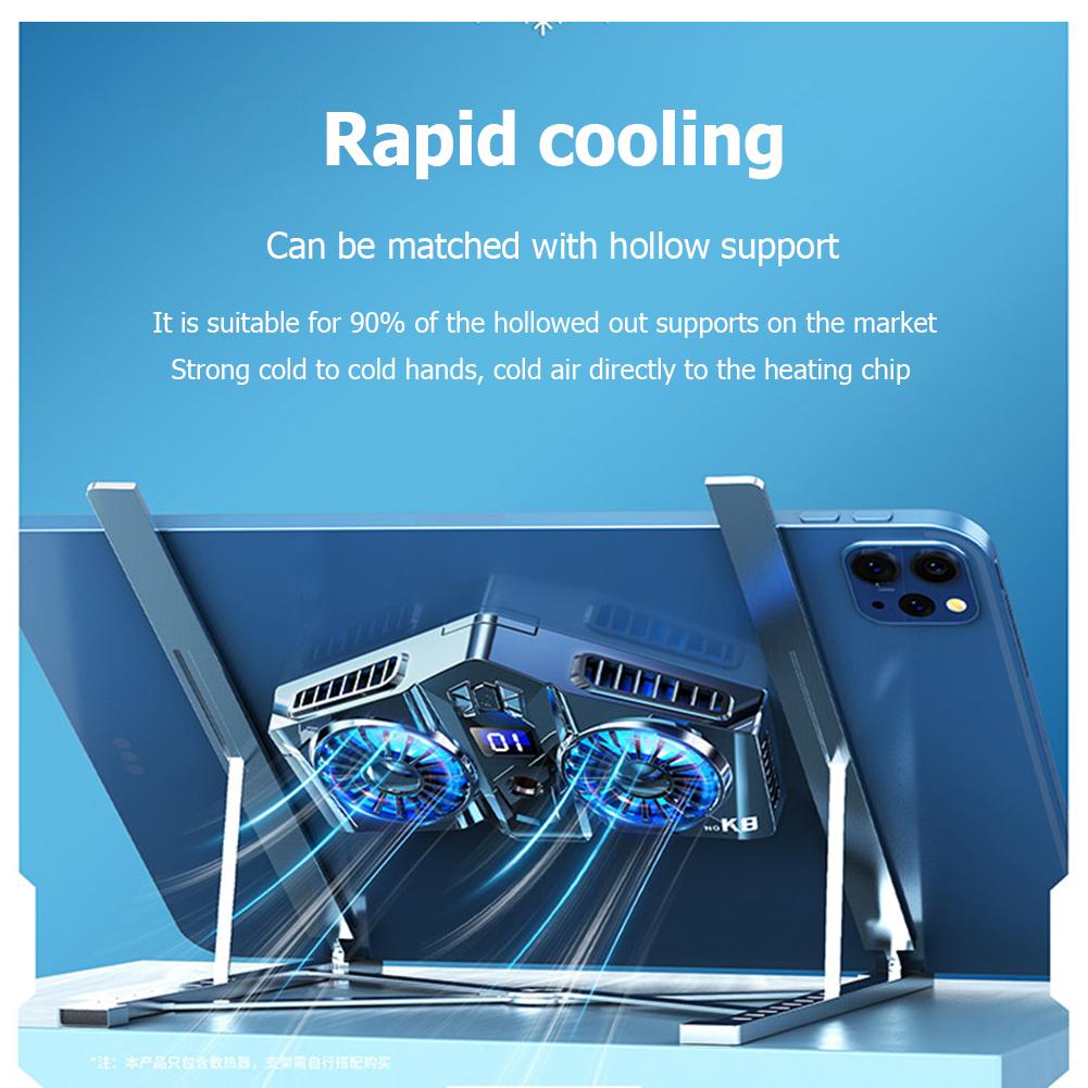 Магнитный зажим RGB полупроводниковый телефон планшет двойной вентилятор охлаждения радиатор сотовый телефон игровой охладитель система держатель радиатора подставка