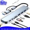 USB 3.0 Двухголовочный 8-в-1 Type-C Картридер и Док-станция для Ноутбуков
