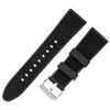 Klefer SI-14 24mm Silicone Resin Watch Strap, Easy To Use with Tools, Black