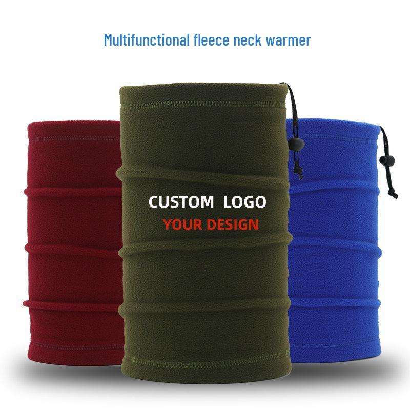 Индивидуальный ветрозащитный флисовый шарф-бафф: Многофункциональный зимний шарф для велоспорта и катания на лыжах