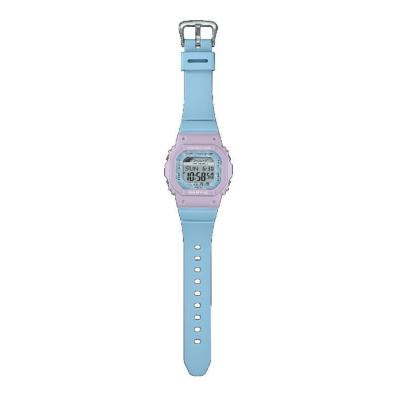 Casio Женские часы Baby-G, смола, водонепроницаемость 100 м, ударопрочность, будильник, кварцевые, BLX-565-2