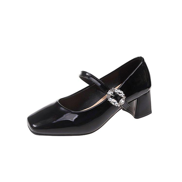 Модные красные туфли Мэри Джейн для женщин на толстом высоком каблуке, женские туфли в стиле Лолиты с квадратным носком, модные кожаные женские туфли для вечеринок, новинка 2024 года