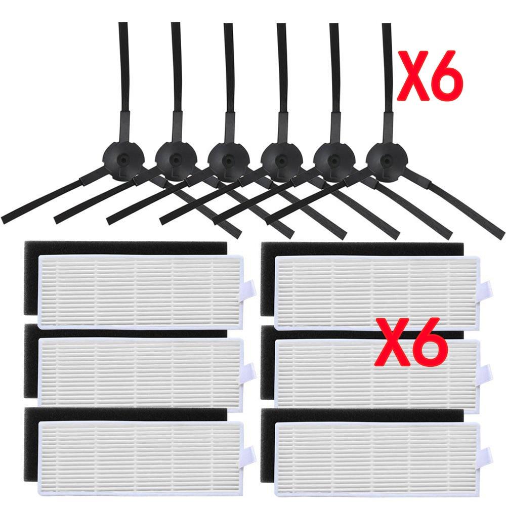 18 шт./лот, фильтр-робот-пылесос Hepa для ilife A8 a40 a6 a4 a4s, фильтр для деталей, боковая щетка, детали для робота-пылесоса danhui