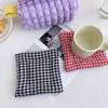 1 шт. 15*15 см настольный декор в клетку самодельный полиэфирный волокнистый квадратный стаканчик цветочный горшок изоляционный коврик