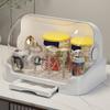 Baby Bottle Drying Rack with Transparent Lid Large Capacity Dustproof Easy To Clean Baby Bottle Storage Box with Removable Drain Tray
