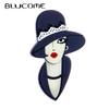 Vintage Retro Style Women's Stylish Brooches Acrylic Material Elegant Lady Shape Woman Pins Brooch for Holiday
