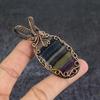 Fluorite Gemstone Handmade Copper Wire Wrap Jewelry Pendant 3.03" E7S00