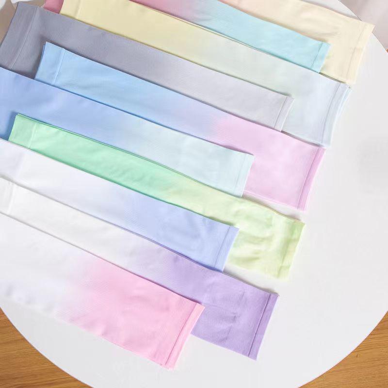 UPF50+ Arm Sleeves Ice Fabric Breathable Quick Dry Running Sportswear Sun UV Protection Long Arm Cover Mountaineering Gloves