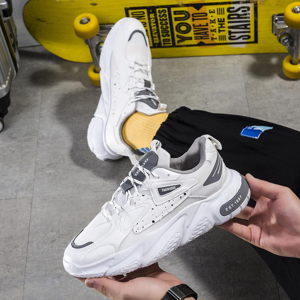 Спортивная обувь, мужские новые весенние сетчатые мужские повседневные кроссовки, дышащая студенческая обувь с низким верхом, обувь для папы