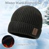 Мягкая вязаная шапка с флисовой подкладкой, наушники, зимняя шапка, шапка для улицы