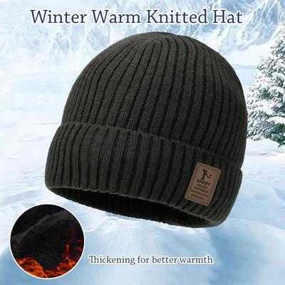 Мягкая вязаная шапка с флисовой подкладкой, наушники, зимняя шапка, шапка для улицы