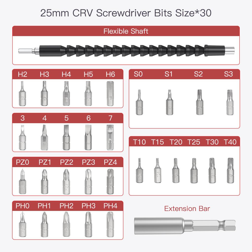 Беспроводная электрическая отвертка Набор отверток Перезаряжаемая мощная отвертка со светодиодной подсветкой 6 + 1 Настройка крутящего момента 200 об/мин 1500 мАч