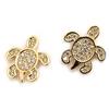 [L1256] - Gold Plated 'Turtles' Earrings