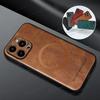 Кожаные чехлы MagSafe для iPhone 16 Pro Магнитный чехол для беспроводной зарядки для телефона для iPhone 13 15 14 Plus 11 12 Pro Max 16e Чехол