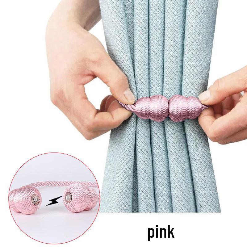 Strong Magnetic Curtain Tiebacks with Gourd Buckle - Modern Style, No Drilling Required