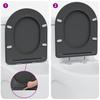 Toilet Seat Anthracite 47 x 36 x 3.4 cm Duroplast