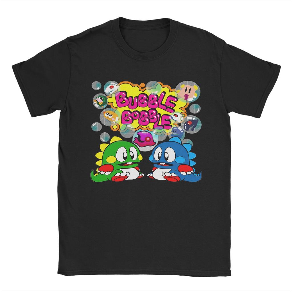 Унисекс футболки Bubble Bobble Хлопковые Топы Летние Y2K Повседневные Футболки с Коротким Рукавом Круглый Вырез Модные Крутые Футболки с Принтом 5XL