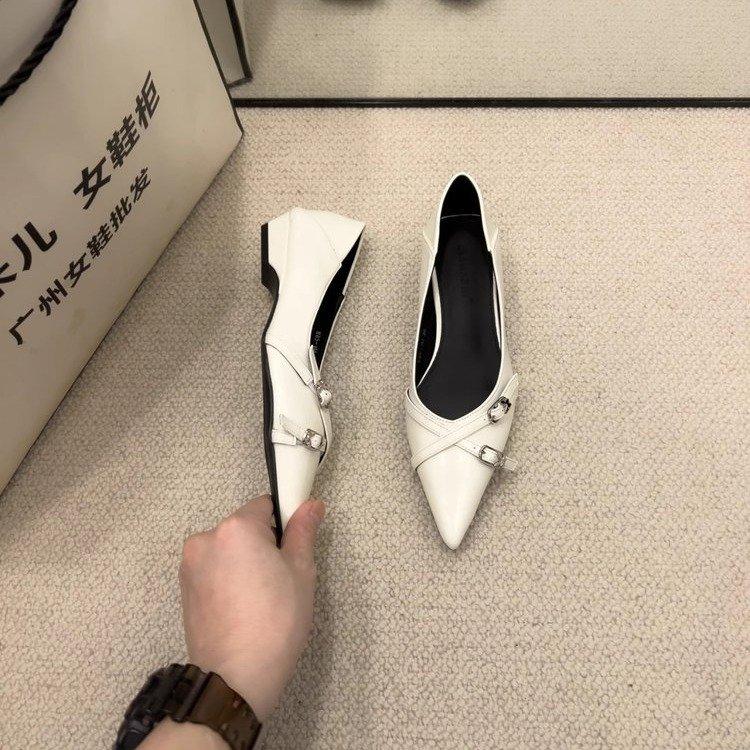 Весна и осень ретро Мэри Джейн неглубокий носок плоская подошва не устают ноги 2025 одиночные туфли женские французские нишевые вечерние туфли мягкие подошвы одиночные туфли