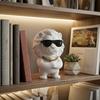 3D-печатная фигурка льва Забавная крутая статуэтка льва в солнцезащитных очках Коллекционный настольный орнамент для дома офиса Декор executive стола