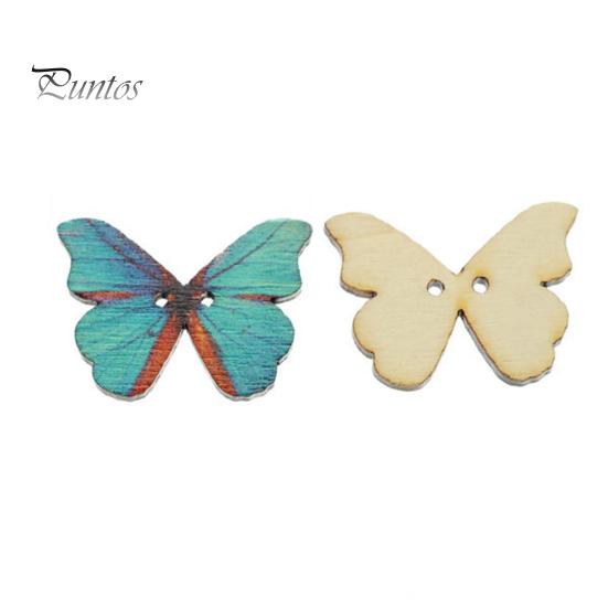 50 шт. деревянные пуговицы в виде птицы, бабочки, совы, улитки и сердца для шитья своими руками, скрапбукинга