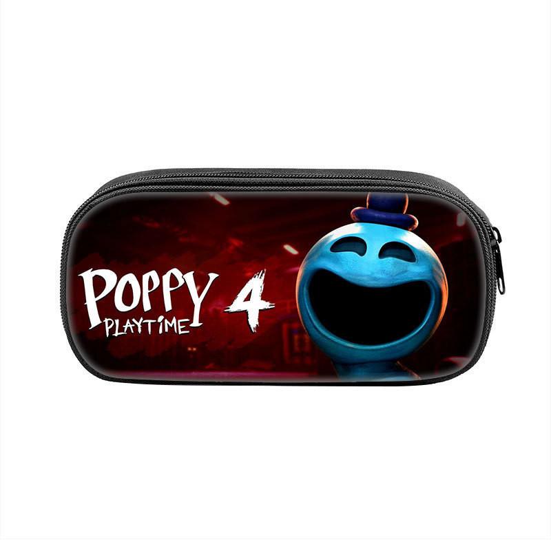 Принт с персонажами игры Poppy Playtime Однослойная сумка для хранения канцелярских принадлежностей для студентов и подростков
