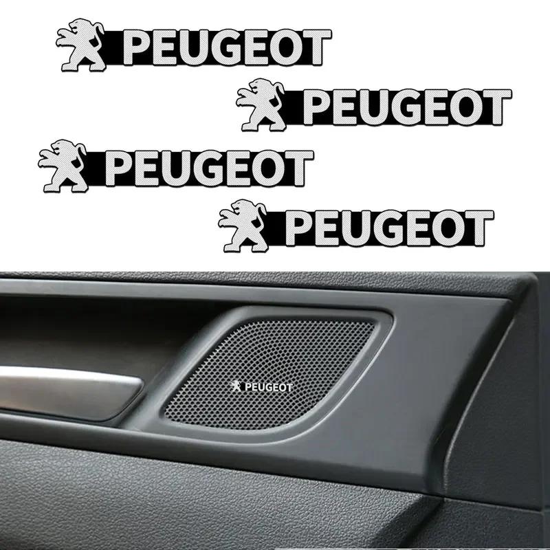 For Peugeot New Car Audio Decorate 3D Aluminum Badge Emblem Sticker For Peugeot 206 307 308 3008 207 208 407 508 2008 5008 107 2
