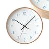 KATOMOKU Plywood Clock, 22cm, Light Blue, km-121LBRC, Wall Clock with Continuous Second Hand, 25.2cm Diameter (radio-controlled Clock)