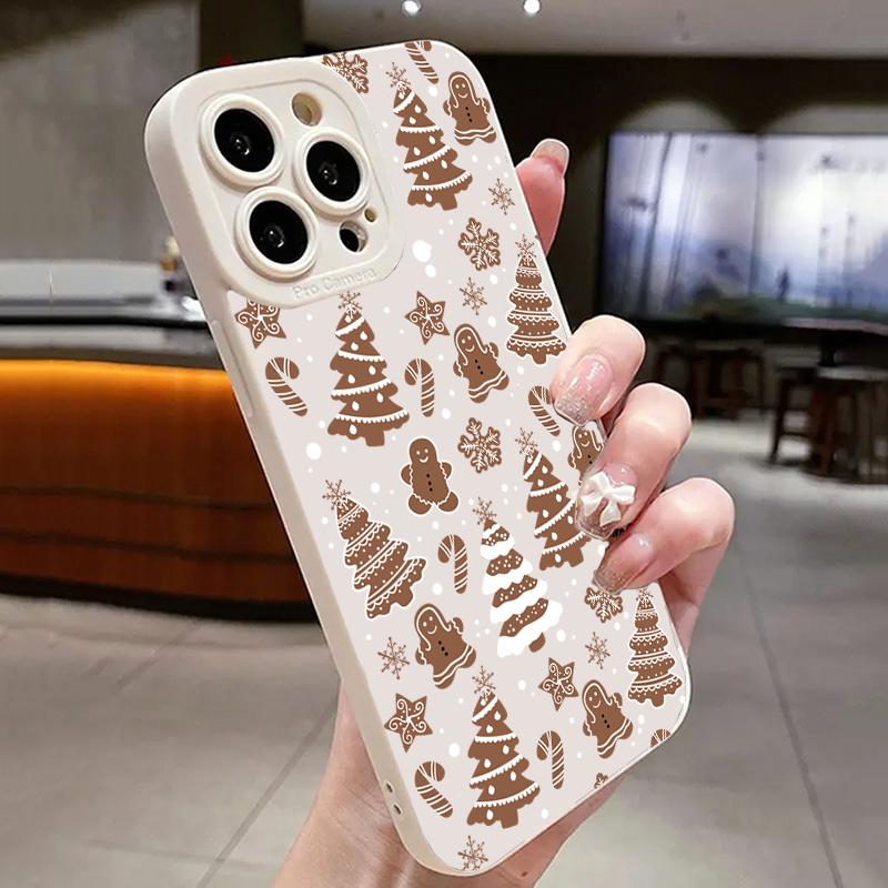 Чехол для телефона с графикой рождественской елки для iPhone 16 Pro Max 15 14 13 12 11 XS X XR 7 8 Plus SE 2022 Ударопрочная силиконовая бамперная крышка
