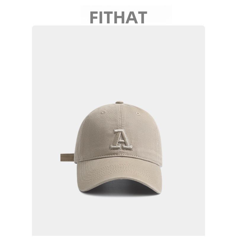 Корейская вышитая бейсболка 'A' - Мягкий верх, Лестная посадка, Универсальная унисекс кепка-утка в японском стиле, Модный бренд.
