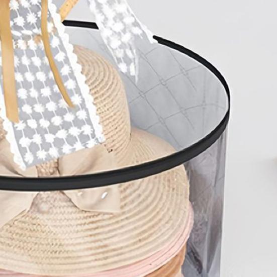 Большая прозрачная сумка для хранения шляп, вместительный чехол на молнии с широкими полями, органайзер для ковбойских шляп с ручками для переноски