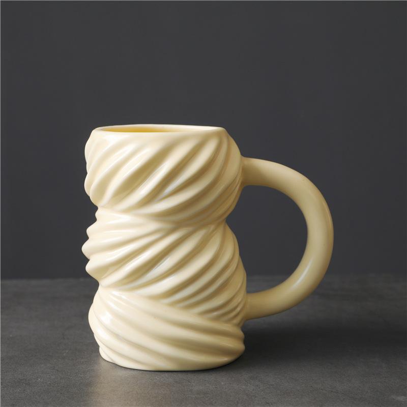 Высокоценная кружка из керамики с креативной личностью, трендовая, модная, большой вместимости, нишевого дизайна, для воды
