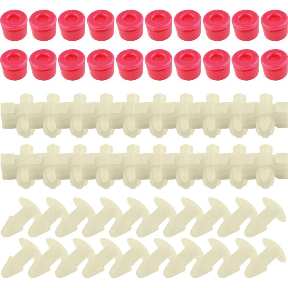 60 шт. Зажимные заглушки Громметы Уплотнительная лента для двери Клипсы отделки для Mercedes-Benz W123