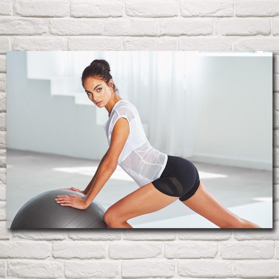Solid Wood Frame 1 Pieces Canvas Sexy Beauty Bodybuilding Physical Exercise Poster Prints Pictures Home Wall Decor Painting Canvas Print Pictures