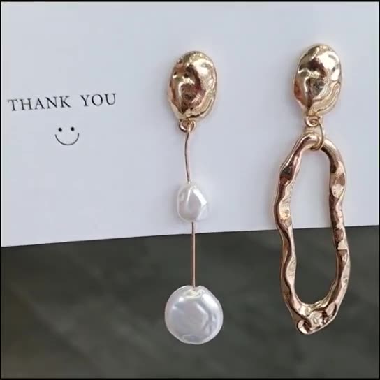 Жемчужные серьги личность нерегулярные женские серьги