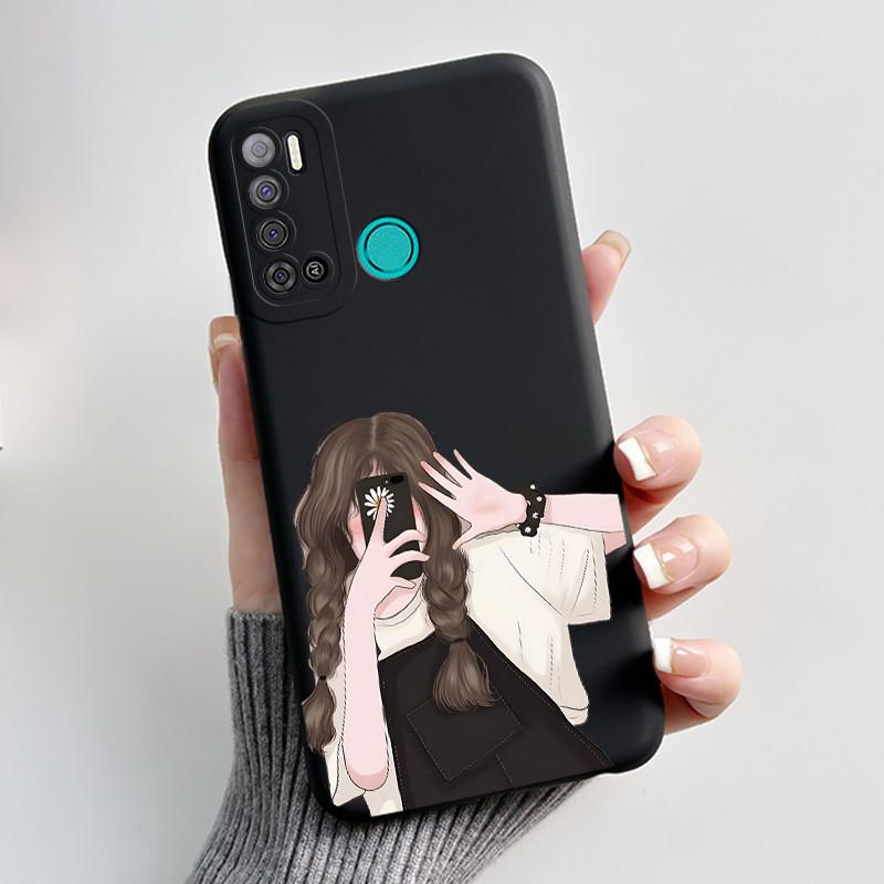 Для Tecno Pouvoir 4 Pouvoir 4 Pro LC7 LC8 Чехол Роскошный Милый Кролик с Сердечками Смешной Чехол для Телефона Черный Силиконовый Защитный Задний Чехол