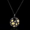 Unique Necklace for Women's Black Gold Drop Chain Zircon Hollow Disc Pendant Exaggerated Jewelry Ladies Sweater Chain