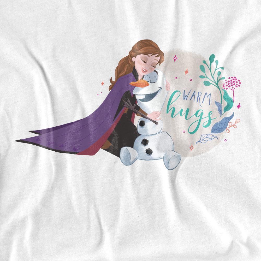 Frozen Womens/Ladies Like Warm Hugs Anna And Olaf T-Shirt