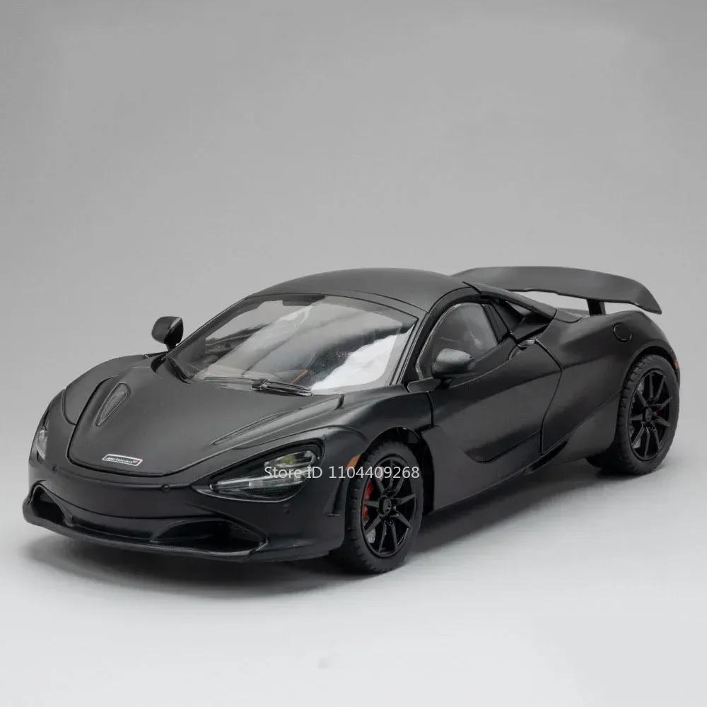 1:24 Senna 720S Sports Car Toy Model Alloy Diecast Light Music Miniature Supercar Doors Opened Models Boys Favourite Gifts Toys