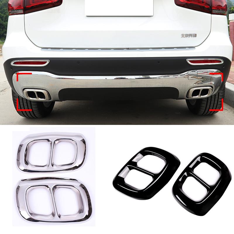 Автомобиль Стайлинг хвост горло декор рамка для Mercedes Benz GLB X247 наклейка на выхлопную трубу