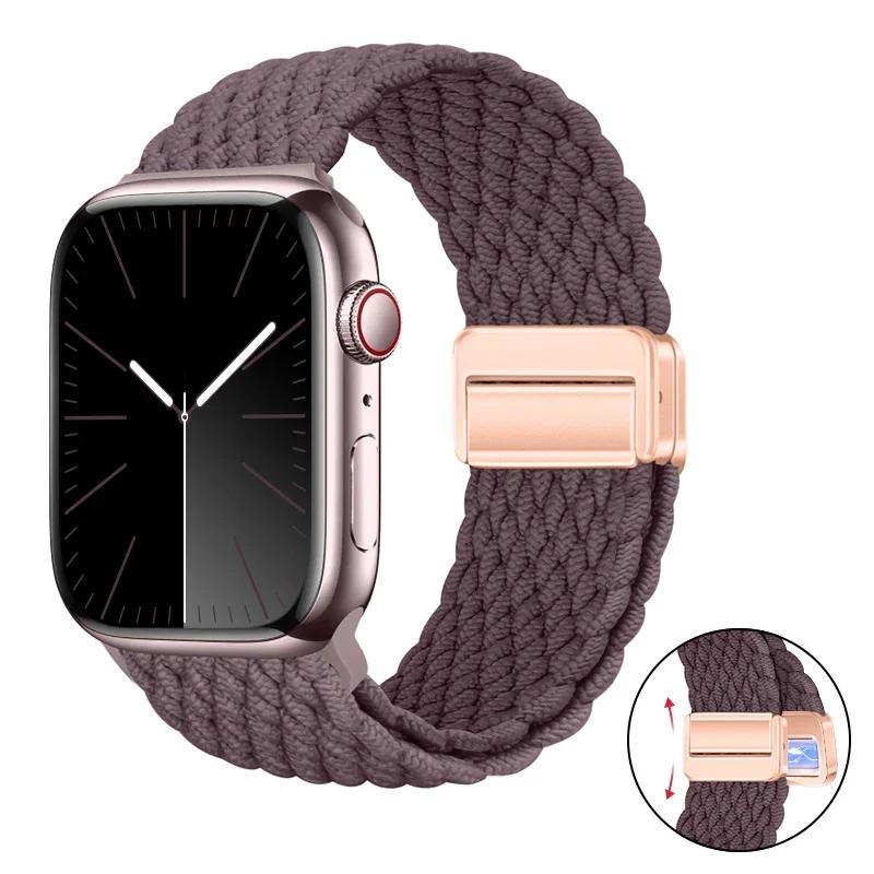 Нейлоновый браслет для Apple Watch ремешок 10 9 8 7 46мм 42мм 45мм 41мм Ultra 2 49мм Ремешок для iWatch Серии 6 5 4 3 SE 44мм 40мм Ремешок