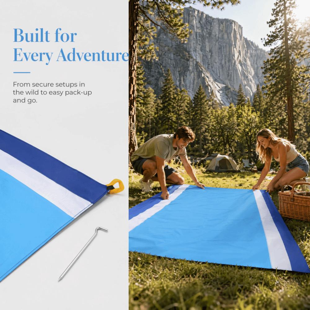 Ripstop Beach Blanket Polyester Camping Mat Quick Dry Picnic Mat Picnic Outings