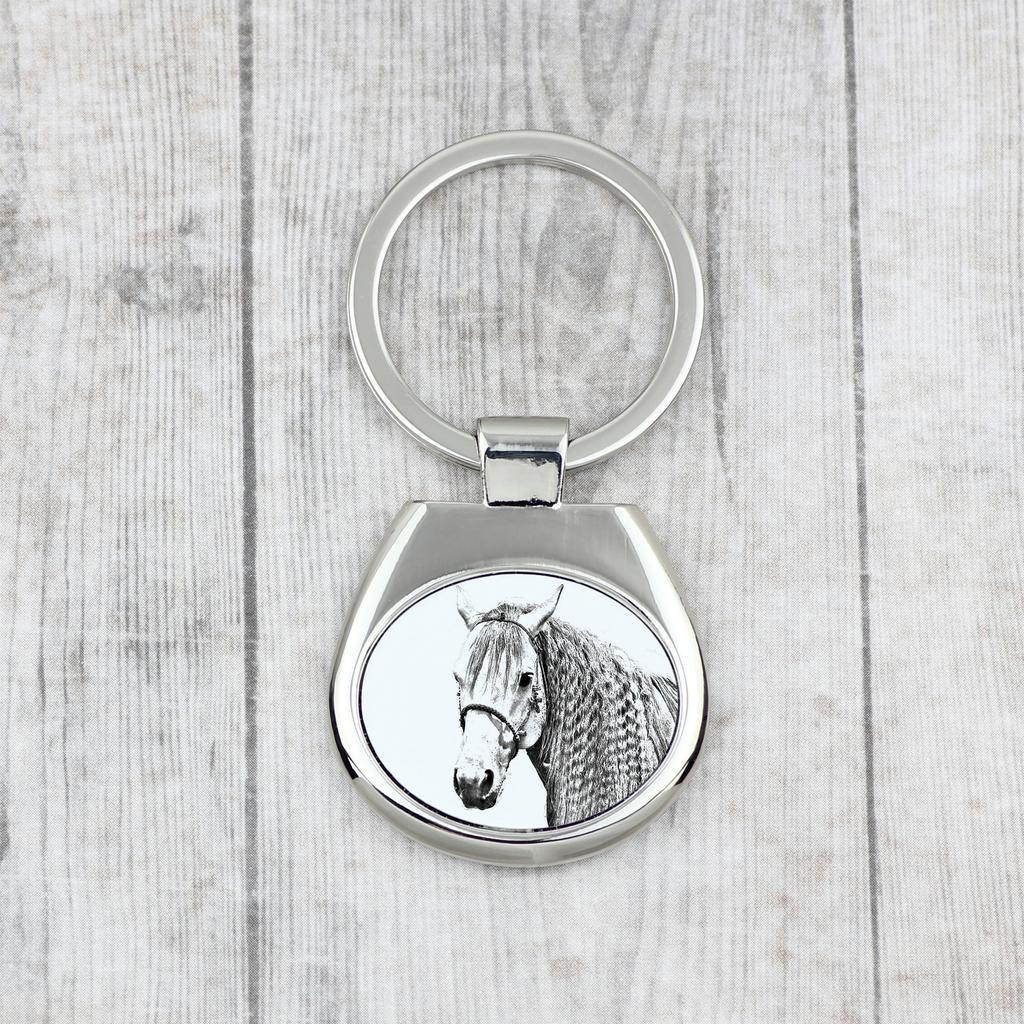 Azteca Horse - Keychain with a Horse, Keychain with a Print, Personalized Pendant from the Art-Dog Brand