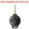 Car Silicone Remote Key Case Fob Shell Cover For Smart Fortwo City Coupe Cabrio Crossblade Roadster K Forfour 2007 -