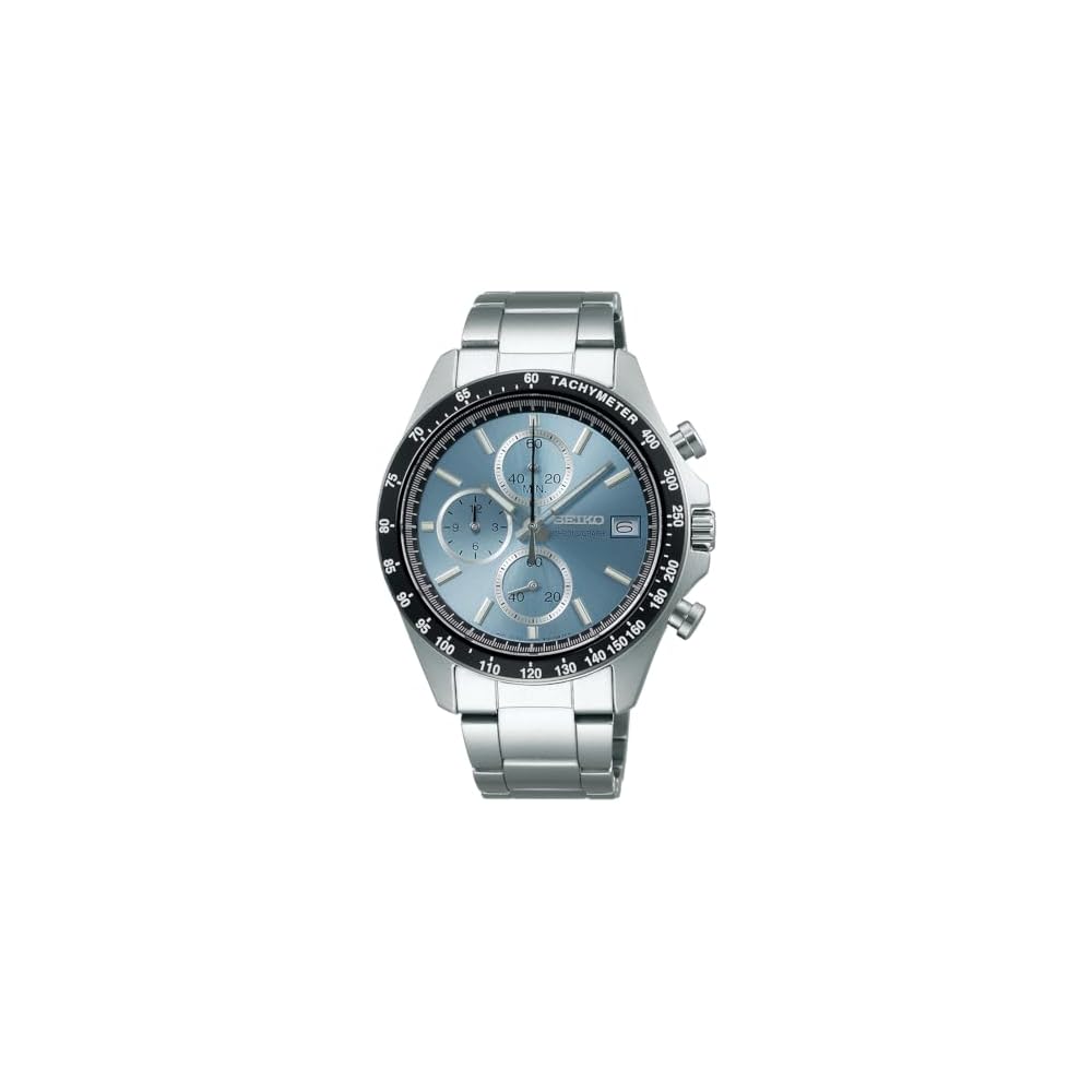 Мужские часы Seiko SBTR029 Серебристые Кварцевые Хронограф с Тремя Вертикальными Линиями