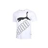 Big Logo Print Sports Crew Neck Short Sleeve T-Shirt Men Tops White 586464-02